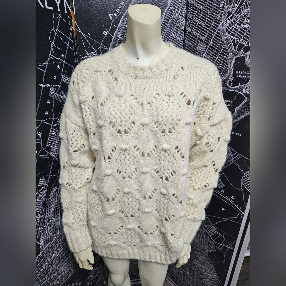 American Eagle Women's Oversize Pointelle Sweater Cottage